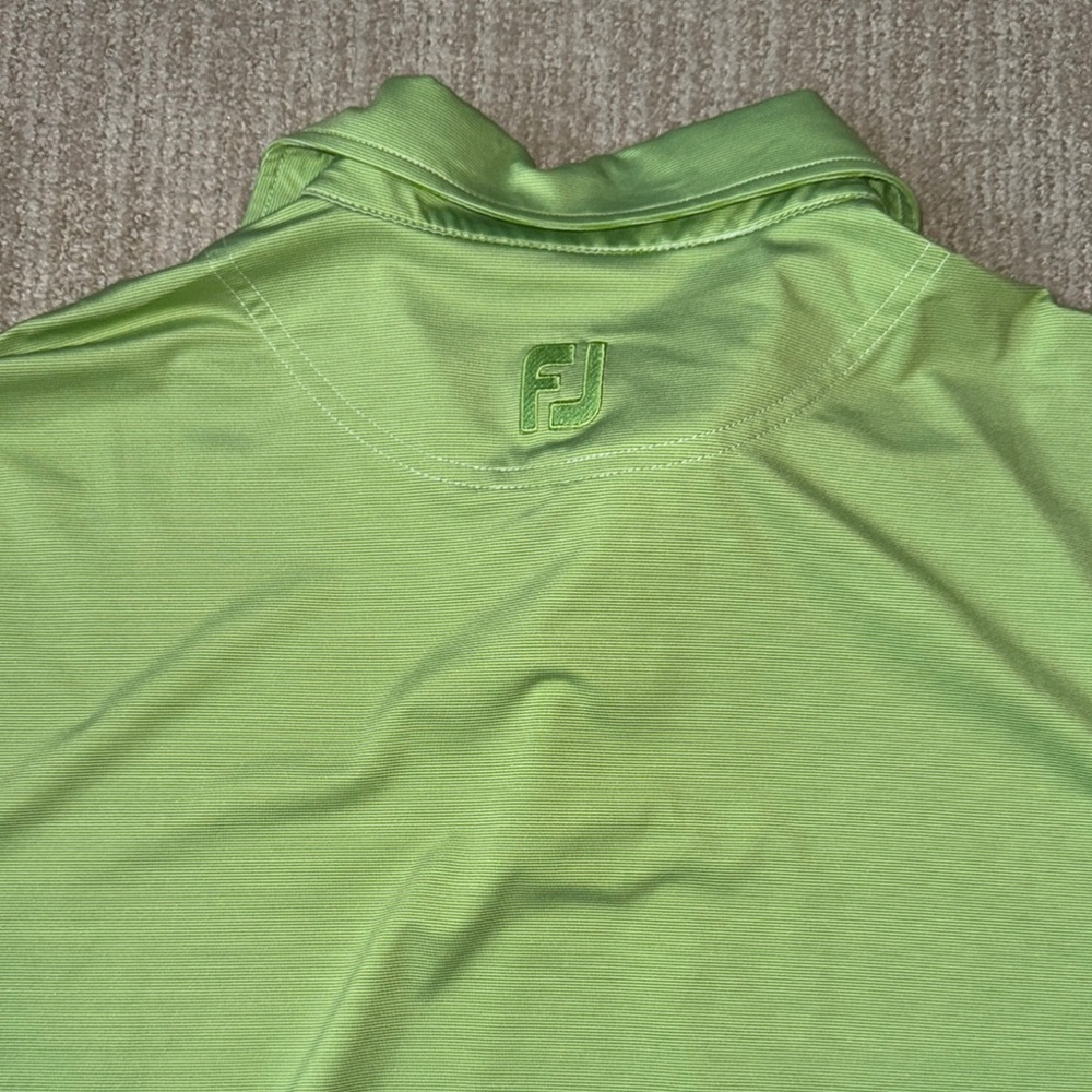 FootJoy Men’s Size L Green Golf Polo Shirt - Picture 11 of 12